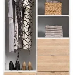 Garderob NAUTRUP 100x200 Ek/vit 7 Garderob NAUTRUP 100x200 Ek/vit -Sovrum affär 108590