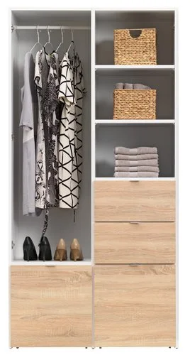 Garderob NAUTRUP 100x200 Ek/vit 5 Garderob NAUTRUP 100x200 Ek/vit - Bild 3