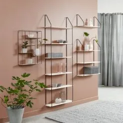 JYSK Internal Vägghylla HEJLSMINDE H176 Svart/natur -Sovrum affär 115292 2