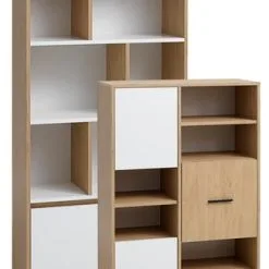 Bokhylla BILLUND 3 Dörrar Vit/ek 13 Bokhylla BILLUND 3 Dörrar Vit/ek -Sovrum affär 128023