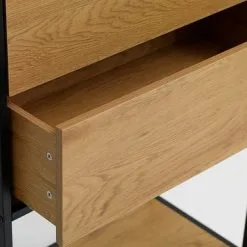 Hyllenhet TRAPPEDAL 2 Lådor Ek/svart -Sovrum affär 128055