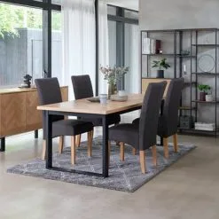 Hyllenhet TRAPPEDAL 2 Lådor Ek/svart -Sovrum affär 128627 1