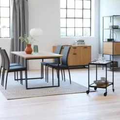 Hyllenhet TRAPPEDAL 2 Lådor Ek/svart -Sovrum affär 128749