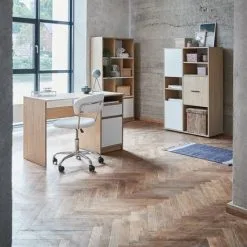 Bokhylla BILLUND 3 Dörrar Vit/ek 15 Bokhylla BILLUND 3 Dörrar Vit/ek -Sovrum affär 128838