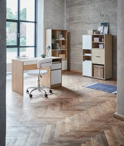 Bokhylla BILLUND 3 Dörrar Vit/ek 8 Bokhylla BILLUND 3 Dörrar Vit/ek - Bild 6