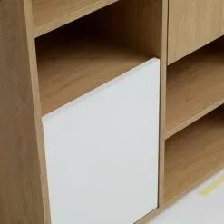 Bokhylla BILLUND 3 Dörrar Vit/ek 16 Bokhylla BILLUND 3 Dörrar Vit/ek -Sovrum affär 131388