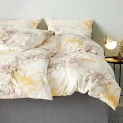 JYSK Påslakanset BELMA Satin 150x210 Sand -Sovrum affär 148113