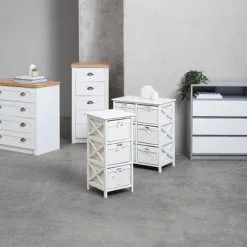 JYSK Internal Byrå MARKSKEL 5 Lådor Vit/ek -Sovrum affär 149744