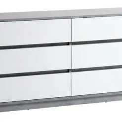 Byrå BILLUND 3+3 Lådor Vit/betong