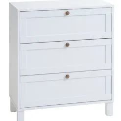 Byrå SKALS 3 Lådor Vit