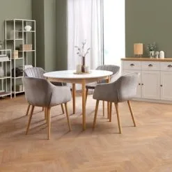 JYSK Internal Hyllenhet TRAPPEDAL 5 Hyllor Ek/vit -Sovrum affär 165040 1