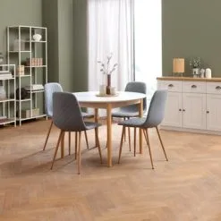 JYSK Internal Hyllenhet TRAPPEDAL 5 Hyllor Ek/vit -Sovrum affär 165041 1