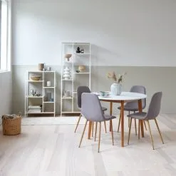 JYSK Internal Hyllenhet TRAPPEDAL 5 Hyllor Ek/vit -Sovrum affär 165115 1