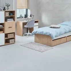 Bokhylla BILLUND 3 Dörrar Vit/ek 17 Bokhylla BILLUND 3 Dörrar Vit/ek -Sovrum affär 165269 1