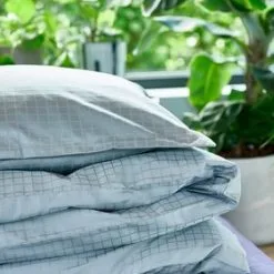 KRONBORG Påslakanset INGEBORG Satin 150x210 Grön -Sovrum affär 166676