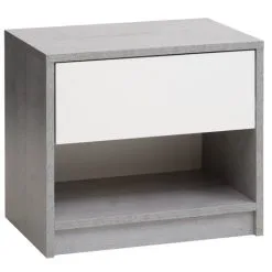 Sängbord BILLUND Vit/betong