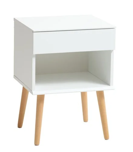 Sängbord KORSVANG 1 Låda Vit 3 Sängbord KORSVANG 1 Låda Vit