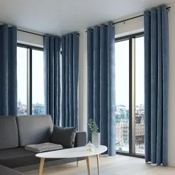 JYSK Internal Gardin NESVATN 1x140x300 Chenille Marin 9 JYSK Internal Gardin NESVATN 1x140x300 Chenille Marin -Sovrum affär 185283