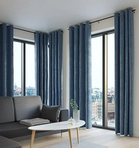 JYSK Internal Gardin NESVATN 1x140x300 Chenille Marin 6 JYSK Internal Gardin NESVATN 1x140x300 Chenille Marin - Bild 4