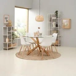 JYSK Internal Hyllenhet TRAPPEDAL 5 Hyllor Ek/vit -Sovrum affär 186926 1