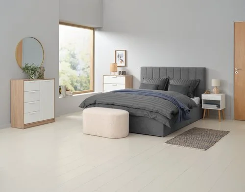 Sängbord KORSVANG 1 Låda Vit 4 Sängbord KORSVANG 1 Låda Vit - Bild 2