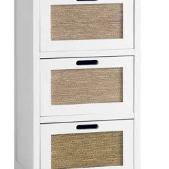 Byrå BJERRINGBRO 3 Lådor Natur/vit