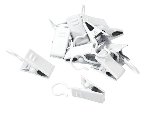 Klämma T/gardinringar 10st/pk Vit 3 Klämma T/gardinringar 10st/pk Vit