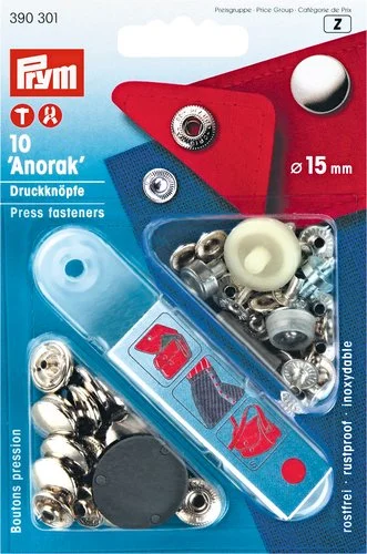 Tryckknappar U/påsyning 15mm 10st Silver 3 Tryckknappar U/påsyning 15mm 10st Silver