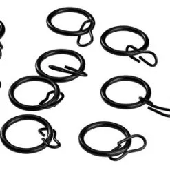 Gardinring Ø19mm 10st/pk Svart
