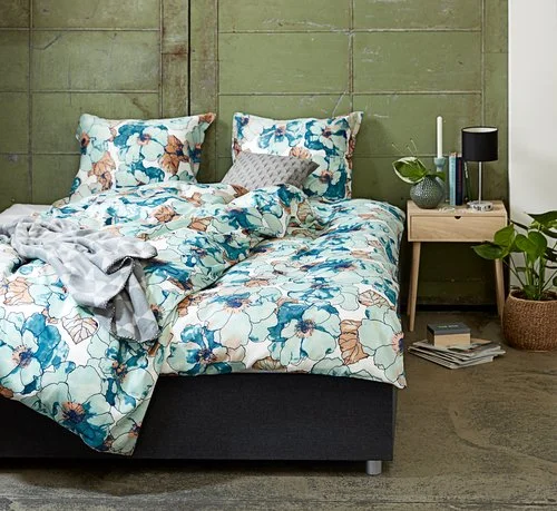 JYSK Påslakanset STINE Satin 150x210 Grön/blå 4 JYSK Påslakanset STINE Satin 150x210 Grön/blå - Bild 2