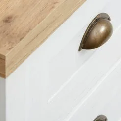 JYSK Internal Byrå MARKSKEL 5 Lådor Vit/ek -Sovrum affär 86179