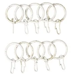 Gardinring Ø19mm 10st/pk Vit/guld