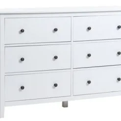 Byrå NORDBY 3+3 Lådor Vit