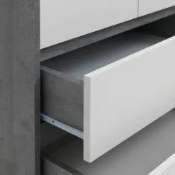 Garderob BILLUND 80x193 Vit/betong -Sovrum affär 98865